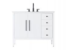 Elegant VF29642WH - Vanity Cabinet 2Dr 3Dw 42x21.5x35 White