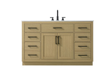 Elegant VF29754MHB - Vanity Cabinet 2Dr7Dw 54"W x 22"D x 35''H Honey Brown
