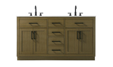 Elegant VF29760DMCB - Vanity Cabinet 4Dr5Dw 60"W x 22"D x 35''H Chestnut Brown