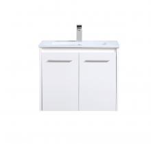 Elegant VF44024WH - 24 inch  Single Bathroom Floating Vanity in White