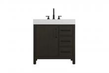 Elegant VF60632MMB - Vanity Cabinet 2DW 32"W x 22"D x 34"H Mocha Brown