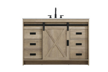 Elegant VF90548NT - Vanity Cabinet 1Dr 4Dw 48''x34''x22'' Natural Oak