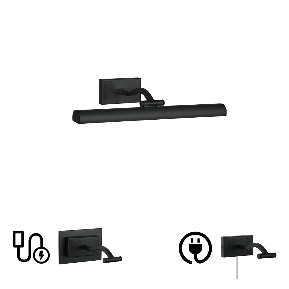 5 Colour Change Temp 20W Matte Black Picture Light