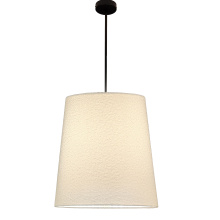 Dainolite DAL-201P-MB - 1 Light Incandescent Matte Black Pendant with Boucle Fabric Shade