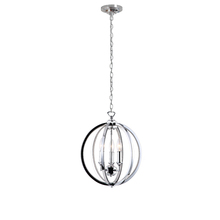 Dainolite KAR-143C-PC - 3LT Chandelier, Polished Chrome w/Jewelled Accents
