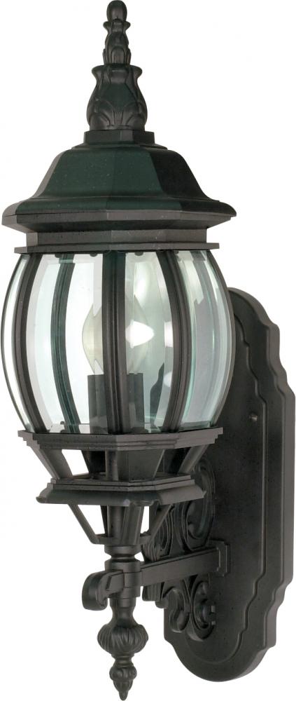Central Park; 1 Light; 20 in.; Wall Lantern with Clear Beveled Glass; Color retail packaging;