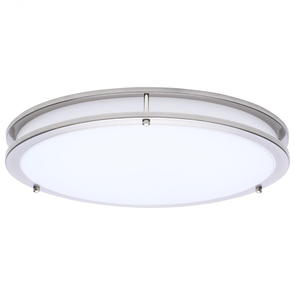 Glamour; LED 17 Inch Flush Mount; Brushed Nickel Finish; 27K/3K/35K/4K/5K CCT Selectable