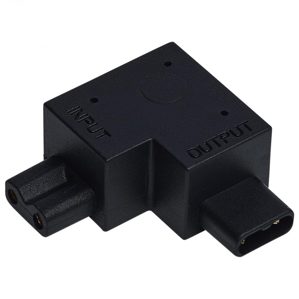 L-Connector; Right Angle; Black Finish