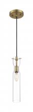 Nuvo 60/6856 - Spyglass - 1 Light Mini Pendant with Clear Glass - Vintage Brass Finish
