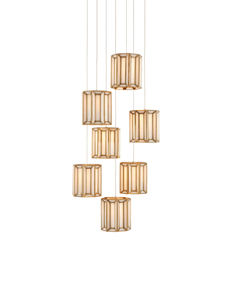 Daze 7-Light Round Multi-Drop Pendant