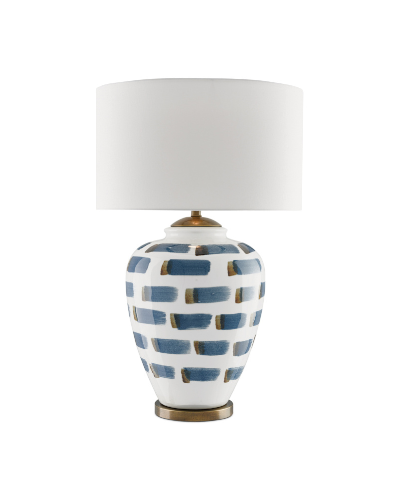 Brushstroke Blue & White Table Lamp