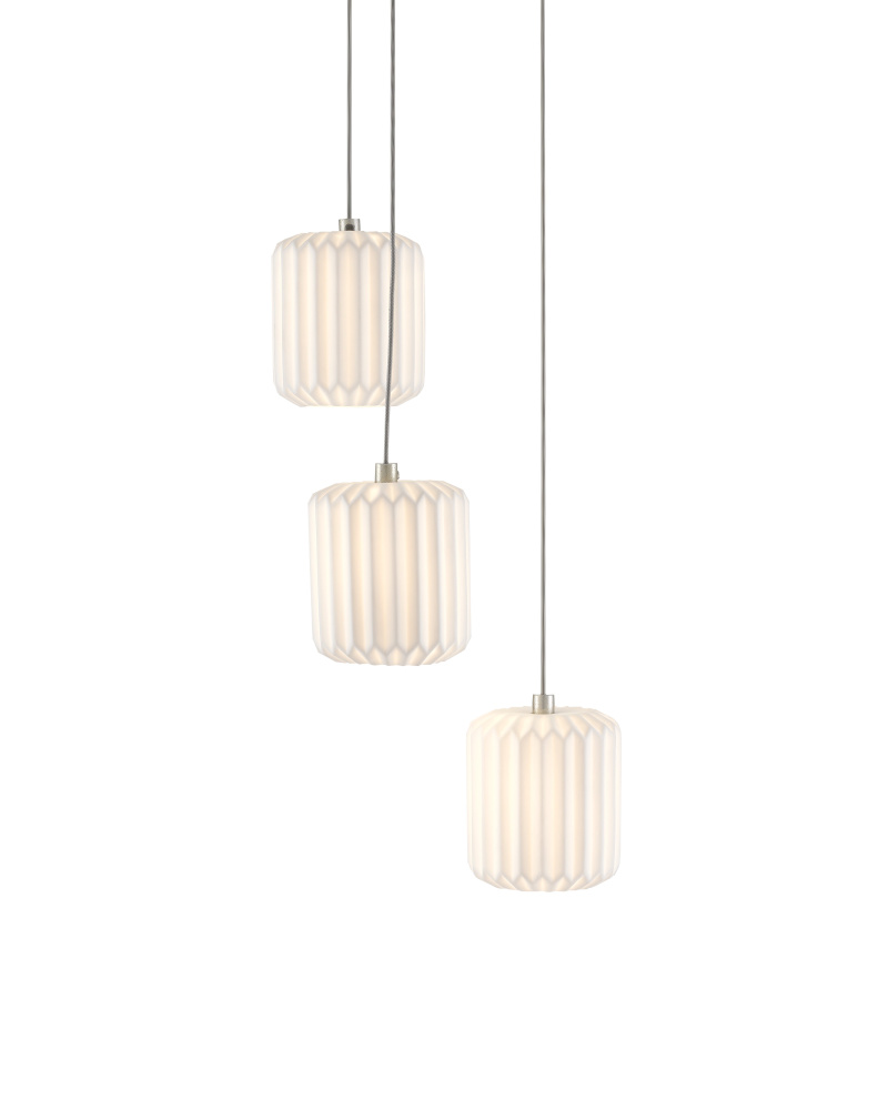 Dove 3-Light Round Multi-Drop Pendant