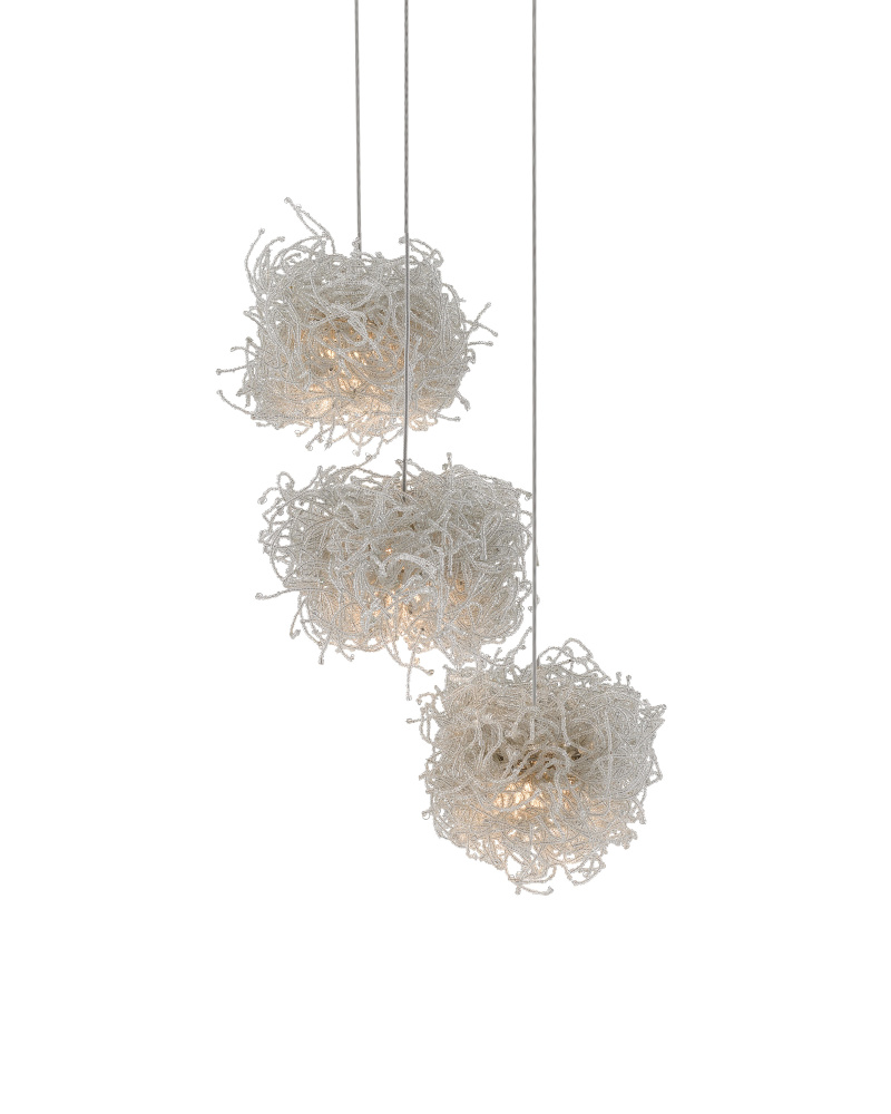 Birds Nest 3-Light Round Multi-Drop Pendant