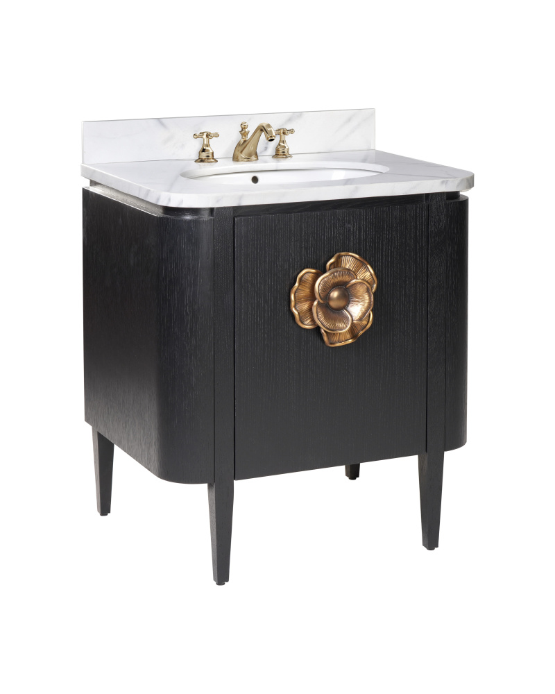 Briallen 30" Black Vanity with Oval Undermount Sink