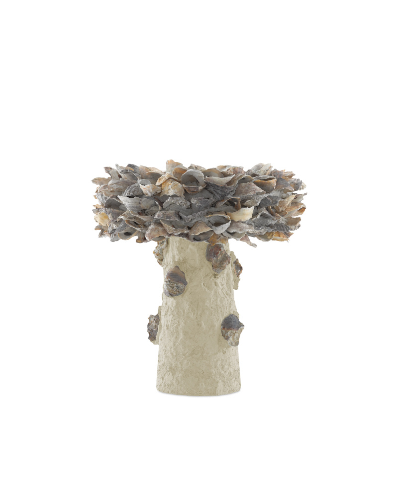 Oyster Shell Small Bird Bath