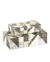 Currey 1200-0370 - Modernist Bone & Horn Boxes Set of 2