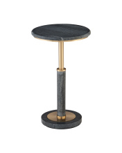 Currey 4000-0241 - Miles Black Marble Accent Table