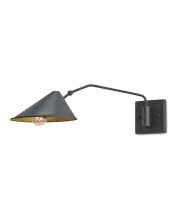 Currey 5177 - Serpa Black Single Swing-Arm Wall Sconce