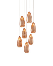 Currey 9000-0904 - Rame 7-Light Round Multi-Drop Pendant